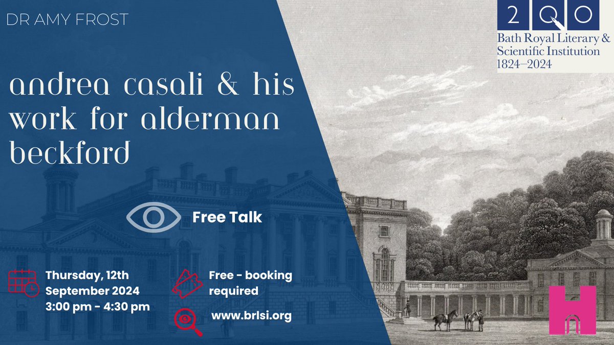 Bath Royal Literary and Scientific Institution (@brlsi) on Twitter photo Join Dr Amy Frost of <a href="/BathPresTrust/">Bath Preservation Trust</a> as she delves into some #Bath #History & sheds light on #Art 🖼️ by 18th century Italian painter Andrea Casali 🧑🎨 as part of our FREE Lunchtime <a href="/heritageopenday/">Heritage Open Days</a> talks.
🗓️ THU 12 SEP 3:00 PM (BST)
For more info 👇
brlsi.org/whatson/andrea… Join Dr Amy Frost of <a href="/BathPresTrust/">Bath Preservation Trust</a> as she delves into some #Bath #History & sheds light on #Art 🖼️ by 18th century Italian painter Andrea Casali 🧑🎨 as part of our FREE Lunchtime <a href="/heritageopenday/">Heritage Open Days</a> talks.
🗓️ THU 12 SEP 3:00 PM (BST)
For more info 👇
brlsi.org/whatson/andrea…