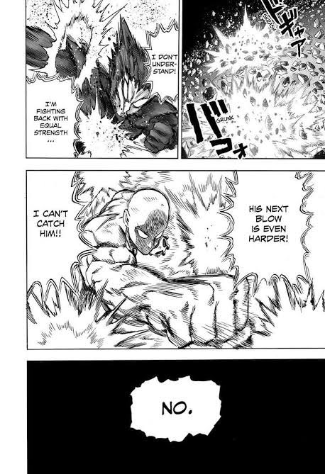 Ppl are really stupid the post said equal stats not ( no powers ). 
Meaning what happened with garou will literally just happen again
 
They’ll start equals Saitama will get exponentially stronger so fast the difference will be astronomical in the end 
Saitama still wins