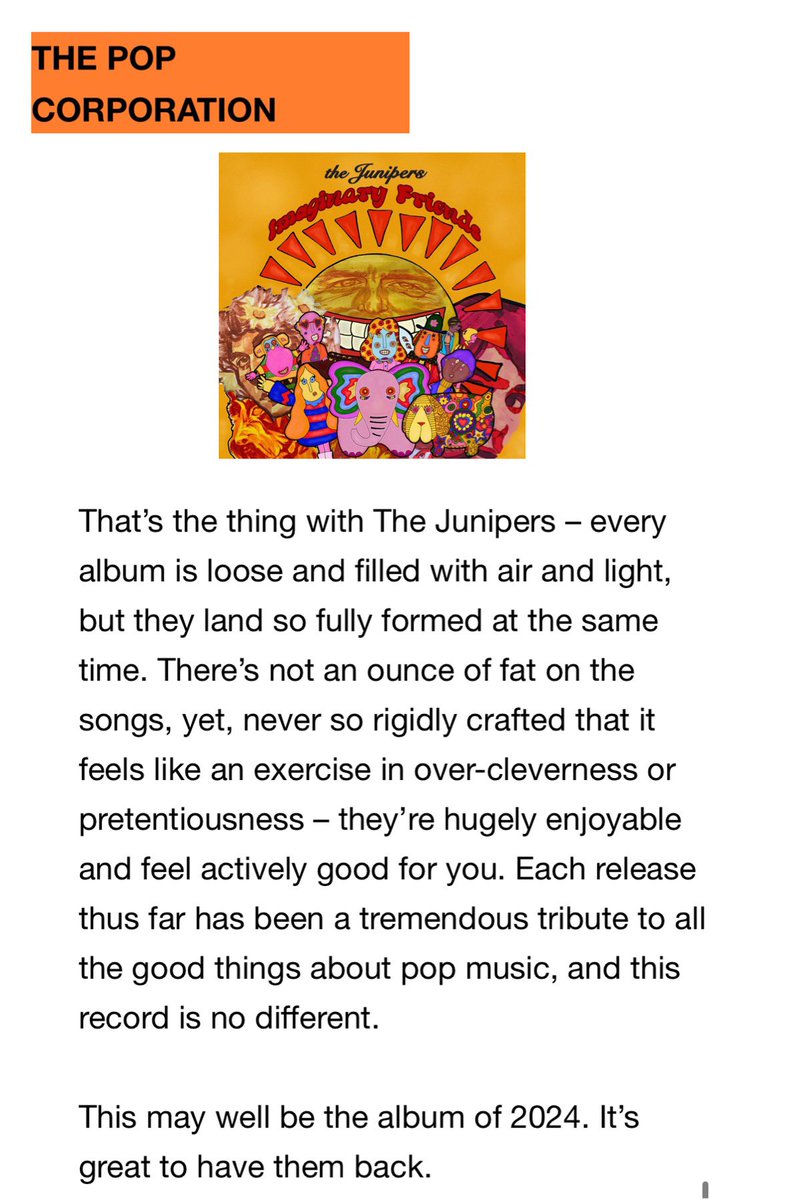 TheJunipers's tweet image. New album review in the Pop Corporation: thepopcorps.co.uk/2024/09/04/rev…
#imaginaryfriends