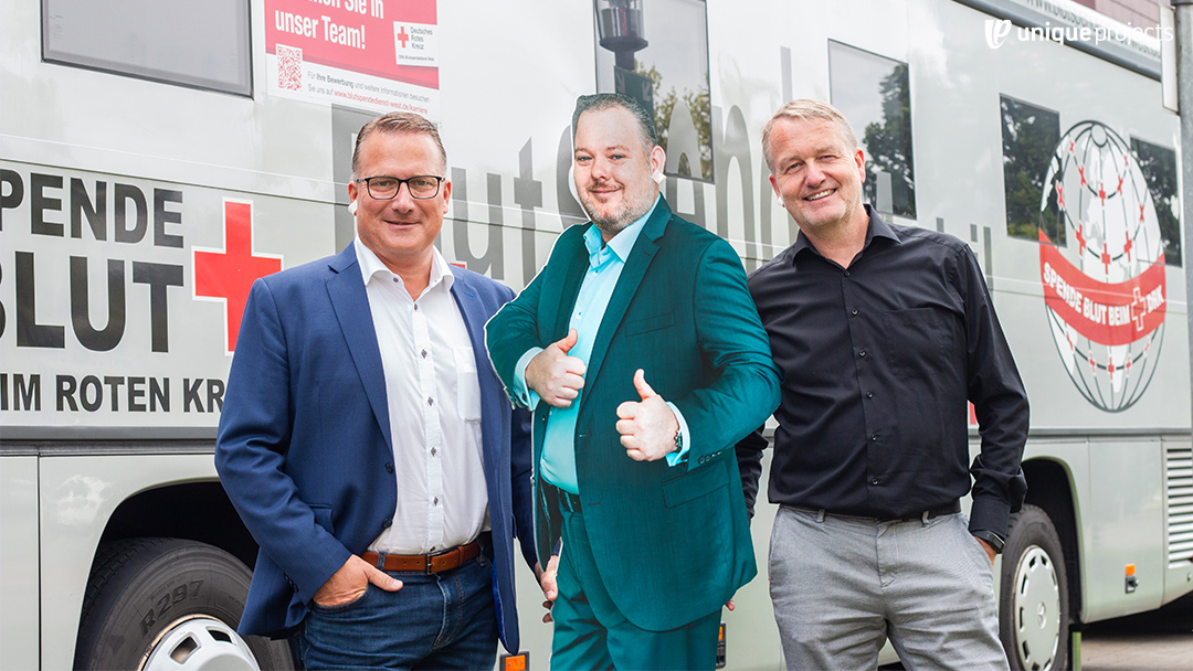 uniqueprojects's tweet image. Blutspender sind #Lebensretter
Gemeinsam mit unseren Nachbarn PKF Fasselt und Tanquid riefen wir zusammen mit dem DRK, zum Blutspenden auf.
Wir bedanken uns bei allen Beteiligten ganz besonders bei allen Spender:innen für Ihr Engagement 💪
#uniqueprojects #supportinglife