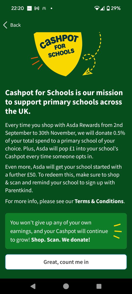 DunipacePS's tweet image. Calling all families, friends, former pupils of Dunipace Primary School. 

If you shop in Asda, please download the Asda rewards app, opt in to cashpot for schools and select Dunipace Primary School so we can get some extra donations for the school!