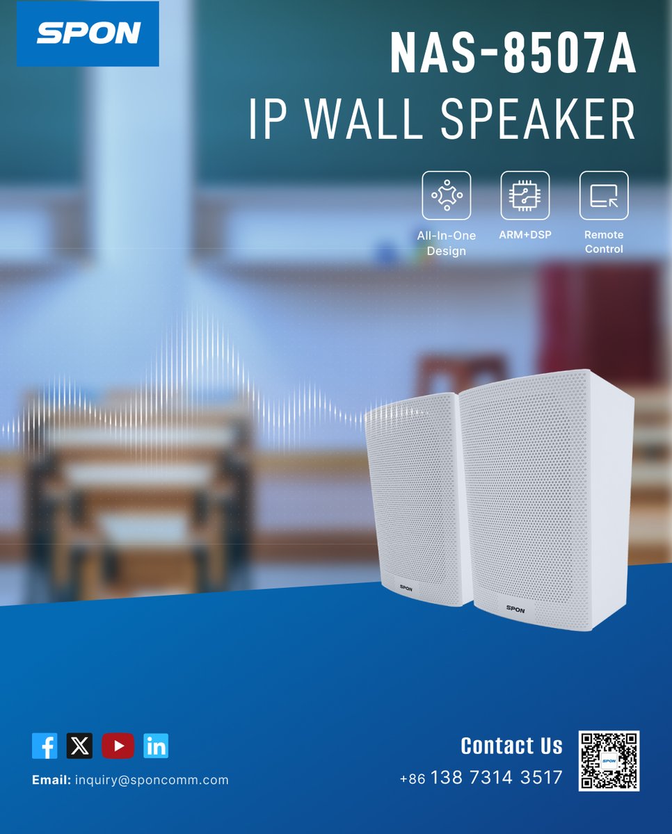 🔊 SPON IP Wall Speaker 🎵

🖼️ All-in-One Design

💡 ARM+DSP Technology

🎚️ Remote Volume Control

Upgrade your audio experience today! 🚀

#SPON #IPWallSpeaker #AudioUpgrade

learn More: sponcomm.com/products/ip-wa…