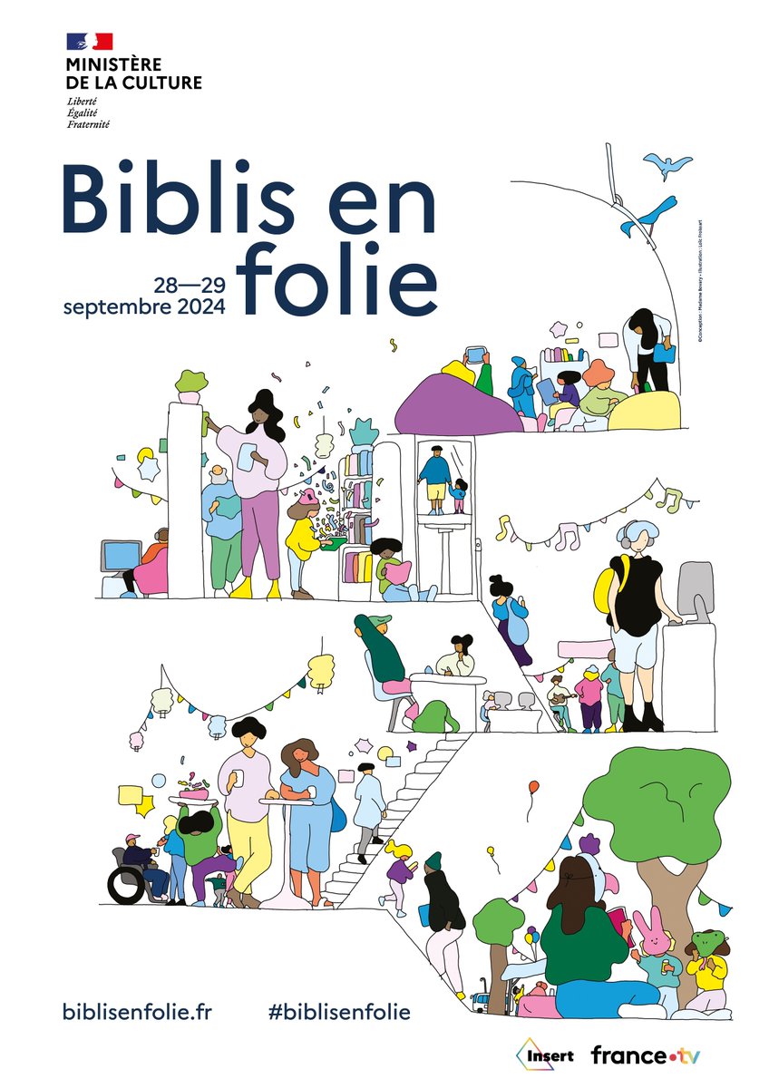 #DossierdePresse | Le ministère de la Culture lance la première édition des journées nationales dédiées aux bibliothèques et médiathèques. Intitulées « Biblis en folie », elles se tiendront les 28 et 29 septembre 2024  👉  culture.gouv.fr/presse/dossier…

<a href="/francetv/">France tv</a>