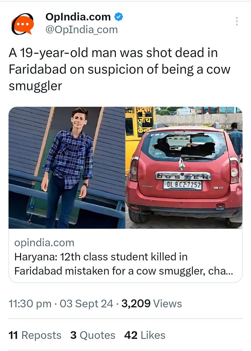 Mohammed Zubair (@zoo_bear) on Twitter photo 'I will mention the name in the headline only when the perpetrator is a Muslim' <a href="/UnSubtleDesi/">Nupur J Sharma</a>
Also, I will not mention the name of the victim and the accused in the headline because the Victim is a Hindu Brahmin and the perpetrators are people I admire. 'I will mention the name in the headline only when the perpetrator is a Muslim' <a href="/UnSubtleDesi/">Nupur J Sharma</a>
Also, I will not mention the name of the victim and the accused in the headline because the Victim is a Hindu Brahmin and the perpetrators are people I admire.