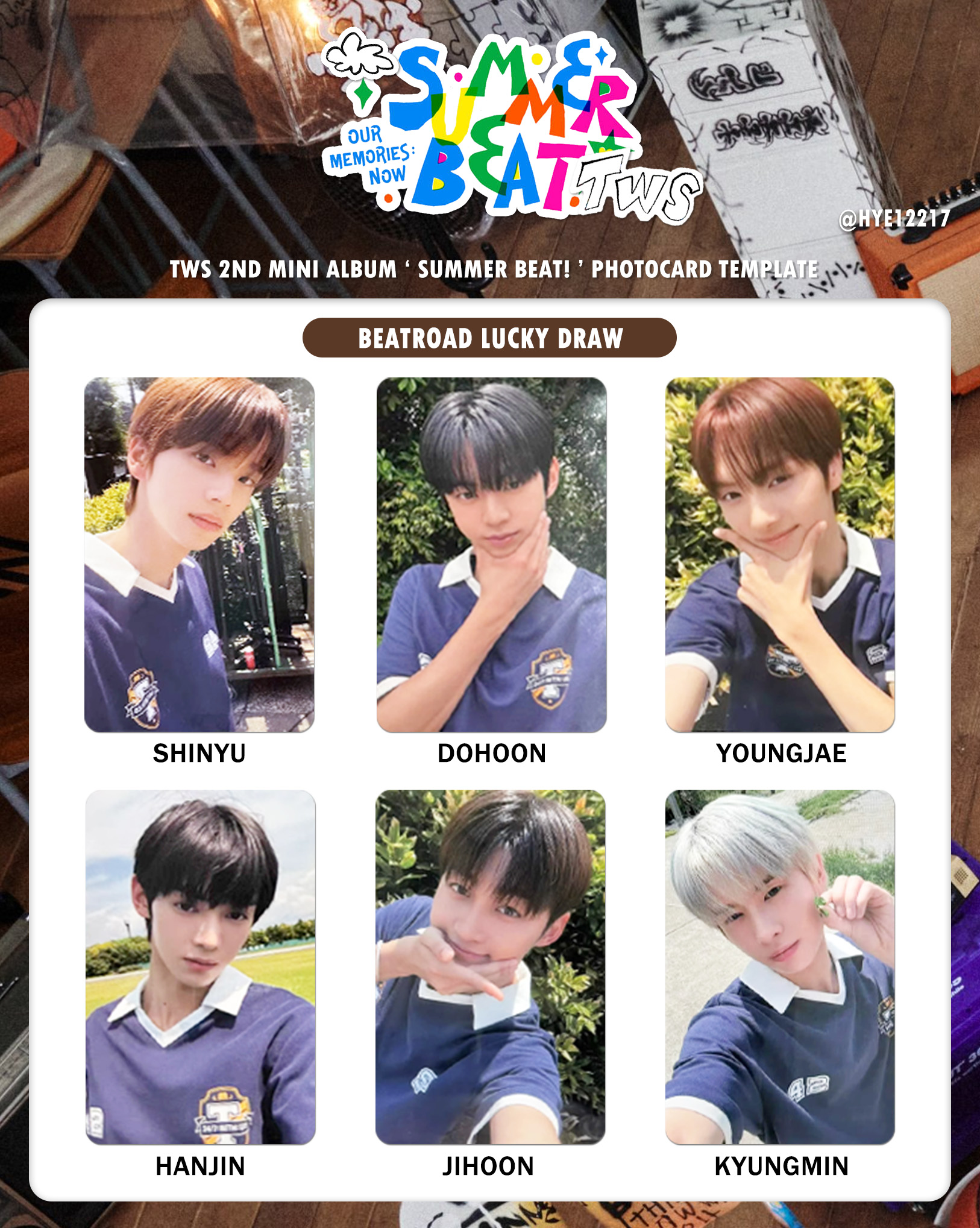 TWS summer beat beatroad トレカ TWS The 2nd Mini Album SUMMER BEAT Lucky Draw Photocard