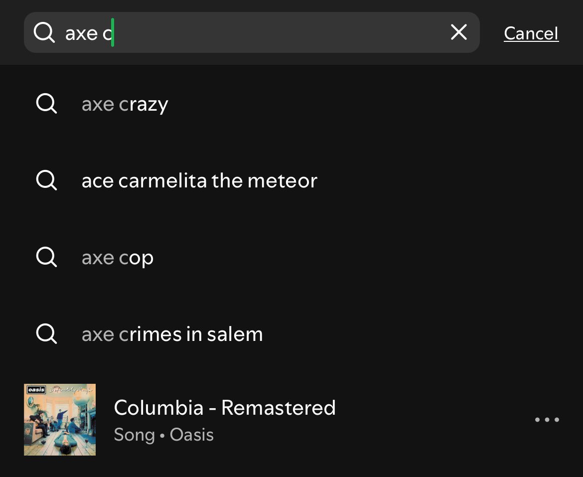 Dale_Townsend's tweet photo. @OasisPodcast Even Spotify knows 😳🤣 https://t.co/7JeBWL6BIf