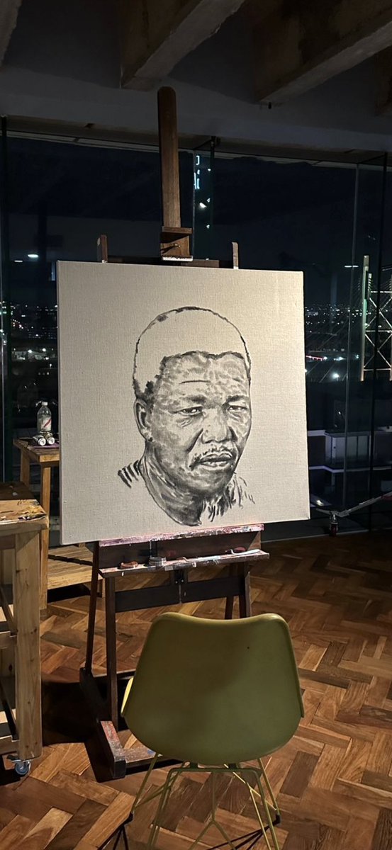 I have commissioned a very specific artwork to go behind my desk (and visible on all my vc calls) created by the supremely talented Fhatuwani Mukheli 🇿🇦 🎨 <a href="/fhatuwaniMukhel/">Fhatuwani Mukheli</a> 

This is his work in progress. I can’t wait to share the final product against a very specific brief I