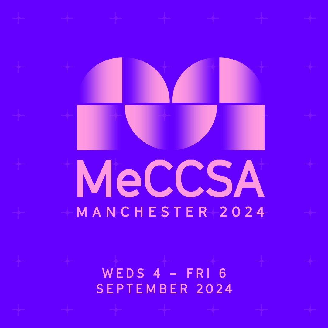 It’s time! <a href="/MeCCSA2024/">MeCCSA Annual Conference 2024</a> #MeCCSA24 <a href="/ManMetUni/">Manchester Metropolitan Uni</a>
