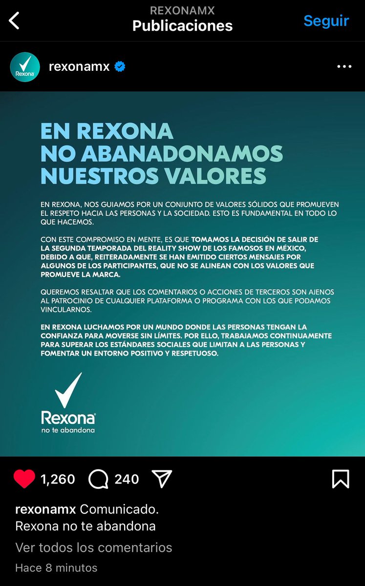 aleexeyt's tweet photo. Rexona acaba de lanzar un comunicado.!! Se deslinda de #lacasadeloafamososmx2 #GalaMontes https://t.co/U3QzKVrudu