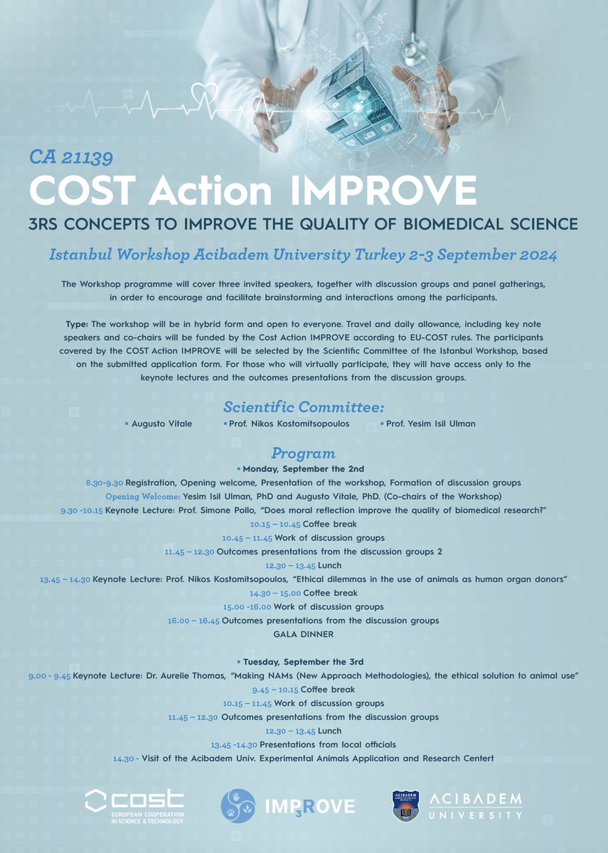 caimprove's tweet photo. We organized a Training School to reflect on the #ethical dimension of #animaltesting, in the age of emerging #sciences, new awareness of animal welfare and the perspective of New Approach Methodologies
✅40 participants in 4 groups for discussions
✅More: https://t.co/dHkk6CgbIm https://t.co/7hMq5Zttg5