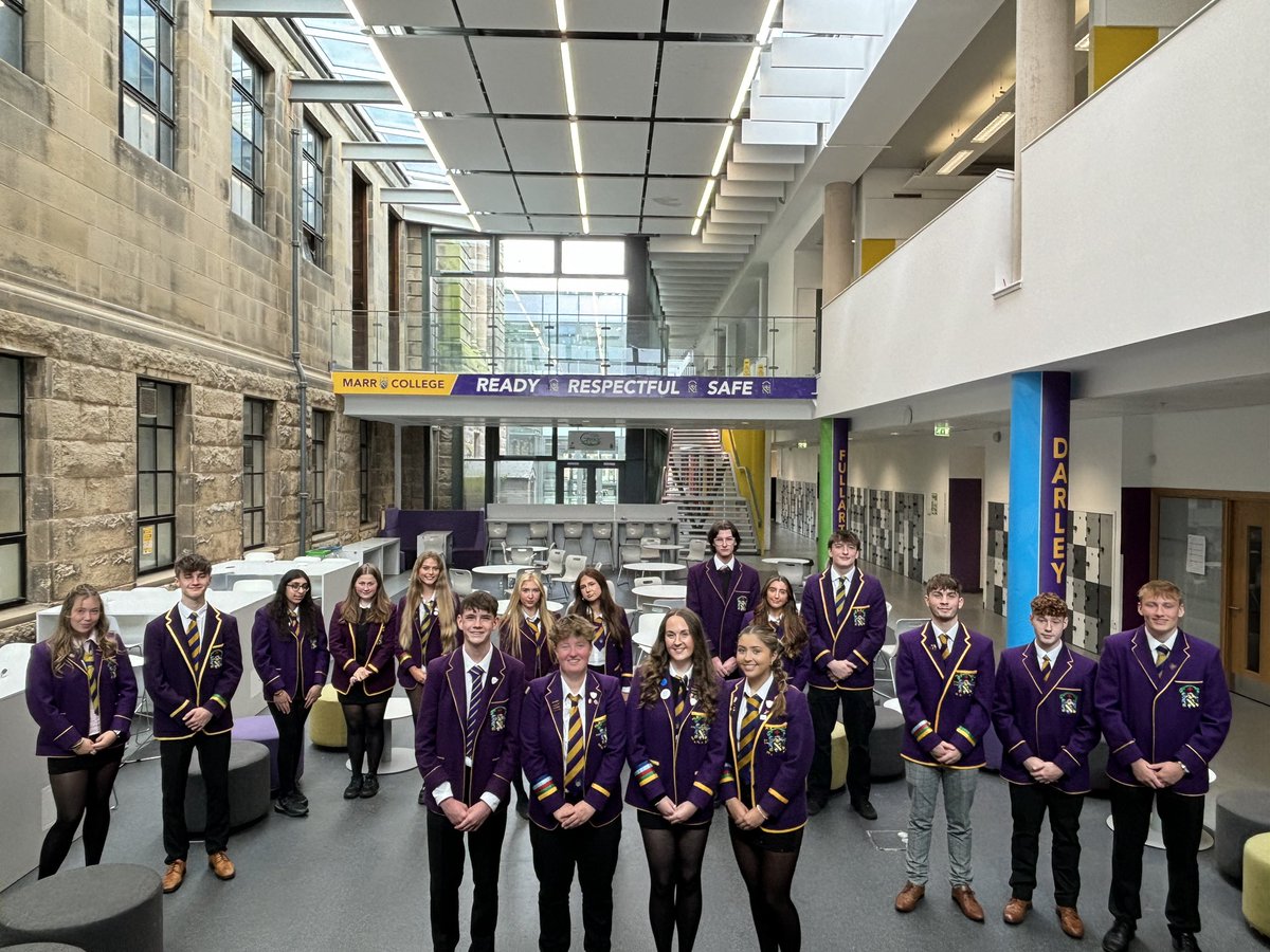 Great to meet with our S6 Leadership Council. First up on the agenda: House Charities, House Assemblies and the Student Improvement Plan #Community #Ambition