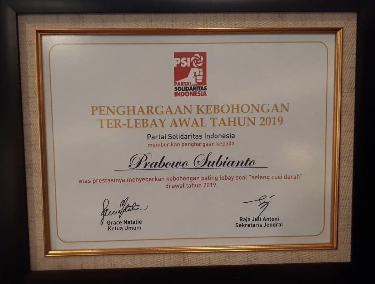 Woy PSI…piagam ini msh klen simpen ga? Tiati segera klen musnahkan yak.

Bahaya….ntar klen ga dpt Kursi! 🤣🤣🤣