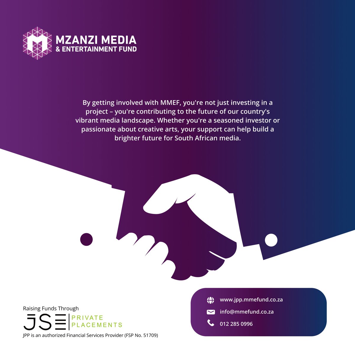 MMEFund's tweet photo. Join us in supporting MMEF and become a part of our community of investors, creators, and changemakers. Together, we can build a brighter future for South African media. 
https://t.co/acuNFN090t | info@mmefund.co.za | +27 12 285 0996 
#MMEF #GetInvolved #BuildTheFuture https://t.co/gWhzPnkUw5