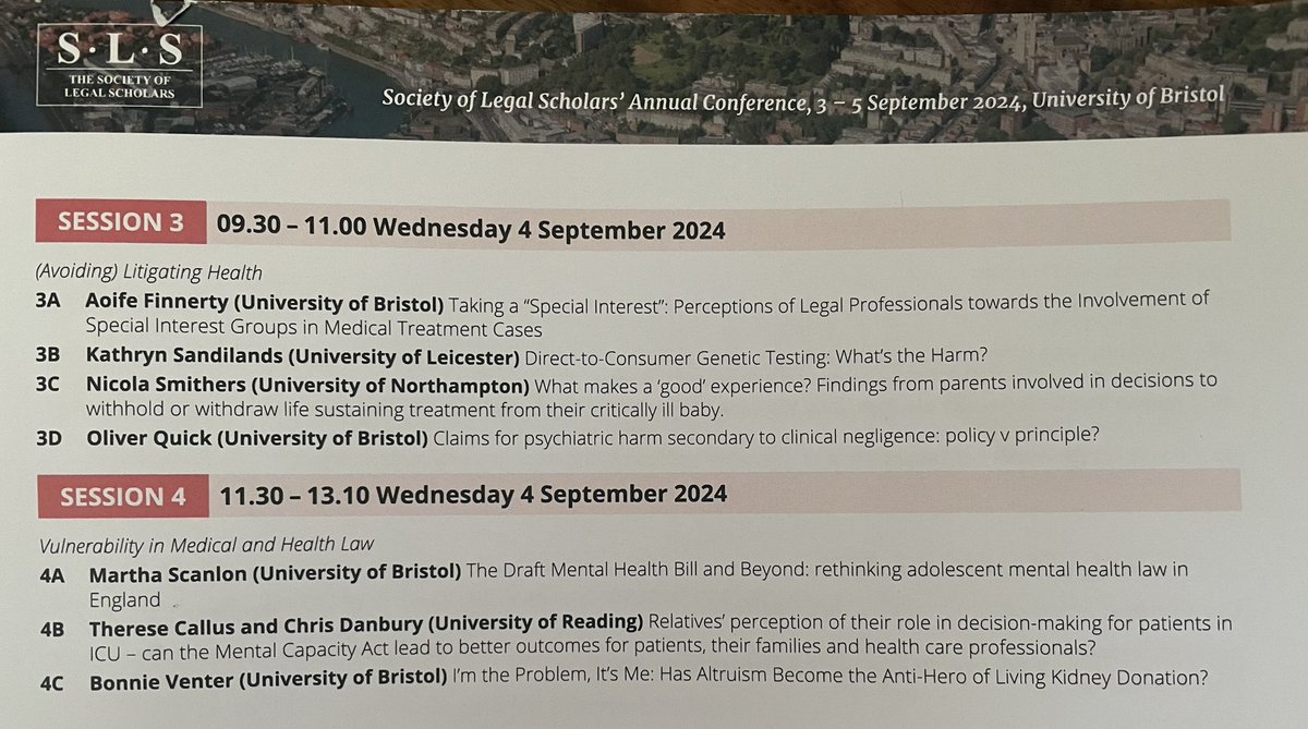 SLSHealthLaw (@sls_healthlaw) on Twitter photo A full programme today for the #HealthLaw Subject Section <a href="/SLSConference/">SLS Annual Conference</a> (<a href="/BristolUniLaw/">Bristol Law School</a>). We will focus on #Vulnerability and diverse topics in the #litigation of #health #medicine and #wellbeing. (<a href="/legalscholars/">The SLS</a>) #SLSBristol24 A full programme today for the #HealthLaw Subject Section <a href="/SLSConference/">SLS Annual Conference</a> (<a href="/BristolUniLaw/">Bristol Law School</a>). We will focus on #Vulnerability and diverse topics in the #litigation of #health #medicine and #wellbeing. (<a href="/legalscholars/">The SLS</a>) #SLSBristol24