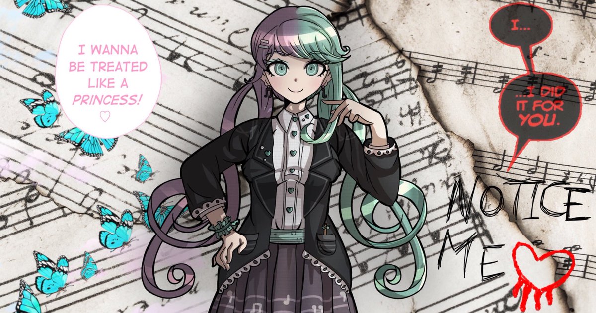 P03MPANIC's tweet photo. @CosplayWoes ; at least…not compared to herself.

❝ It’s like I always say, it never hurts to look good. Like . . the whole world is watching me at every angle. And I’m never one to let down an audience. ❞

Aoide was using this opportunity to make it about her, to the surprise of no one. https://t.co/4G24s2vmZL