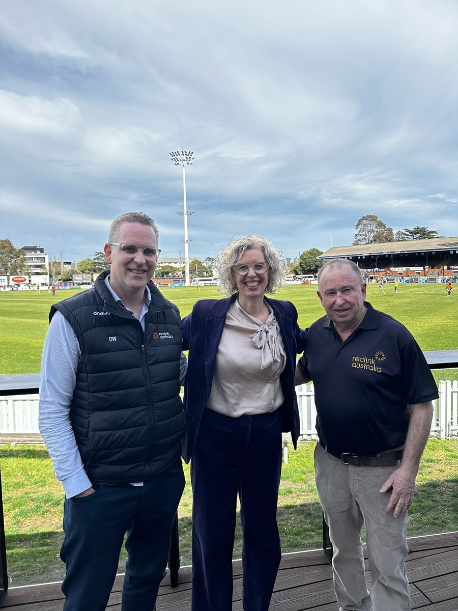 Nina Taylor MP (@ninataylormp) on Twitter photo <a href="/ReclinkAus/">Reclink Australia</a> runs sport & rec programs to help improve the lives of those experiencing significant adversity.
A pleasure to represent Min. <a href="/RosSpenceMP/">Ros Spence MP</a> at the Reclink Footy Grand Finals, alongside CEO David Wells and the founder of Reclink Peter Cullen A.M. #springst <a href="/ReclinkAus/">Reclink Australia</a> runs sport & rec programs to help improve the lives of those experiencing significant adversity.
A pleasure to represent Min. <a href="/RosSpenceMP/">Ros Spence MP</a> at the Reclink Footy Grand Finals, alongside CEO David Wells and the founder of Reclink Peter Cullen A.M. #springst