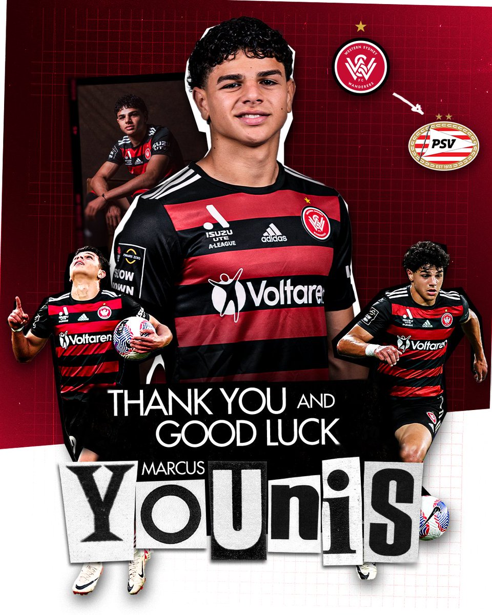 wswanderersfc's tweet photo. Thank you and good luck Marcus!
Marcus Younis has signed a two-year extension with the club and will be loaned out to Eredivisie side @PSV for the 2024/25 season with an option to buy: https://t.co/ed86NXH2xh #WSW https://t.co/ddzRDqjAK3