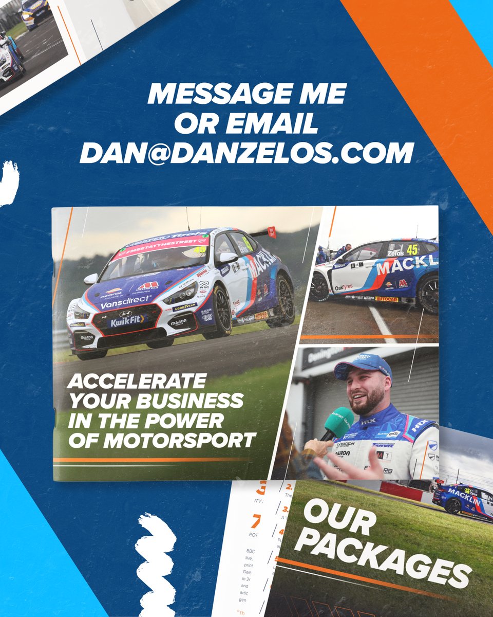 DanZelosRacing's tweet photo. We're proud to present our BRAND NEW prospectus brochure featuring our bespoke packages readily available.
Message me or email dan@danzelos.com with your interest and to request our brochure 💪
#DZ45 #DanZelos45 #BTCC #motorsport #racing #marketing #branding #exposur https://t.co/Z1vnzs4hNT