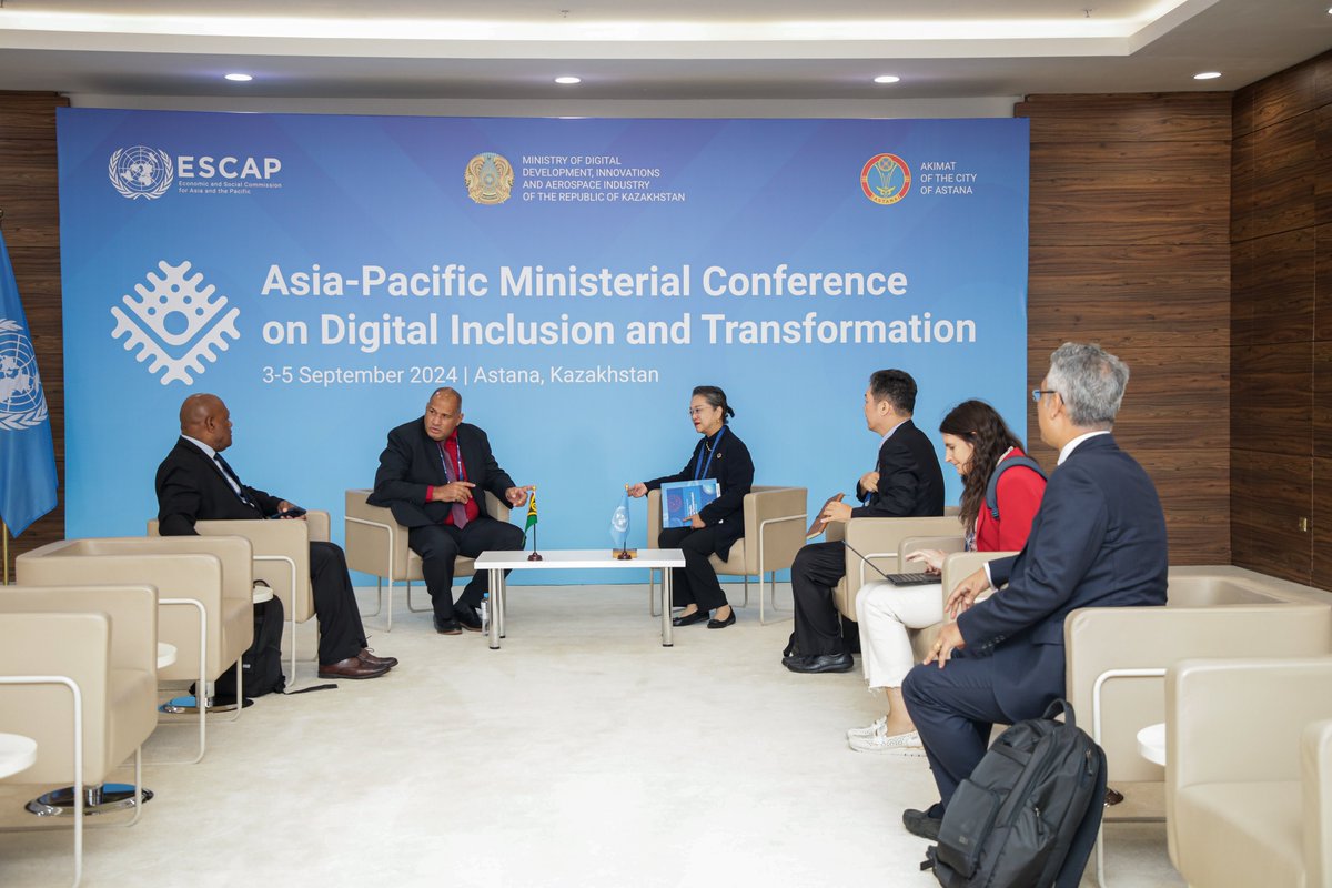 UN_Armida's tweet image. Great to have #Pacific delegations here at #Digital4Dev conference. Heard from #Vanuatu Minister John Vacher Amos about how digital tech is being used in statistics, voting and assisting persons with disabilities. #Connectivity within the island nation is also a top priority.