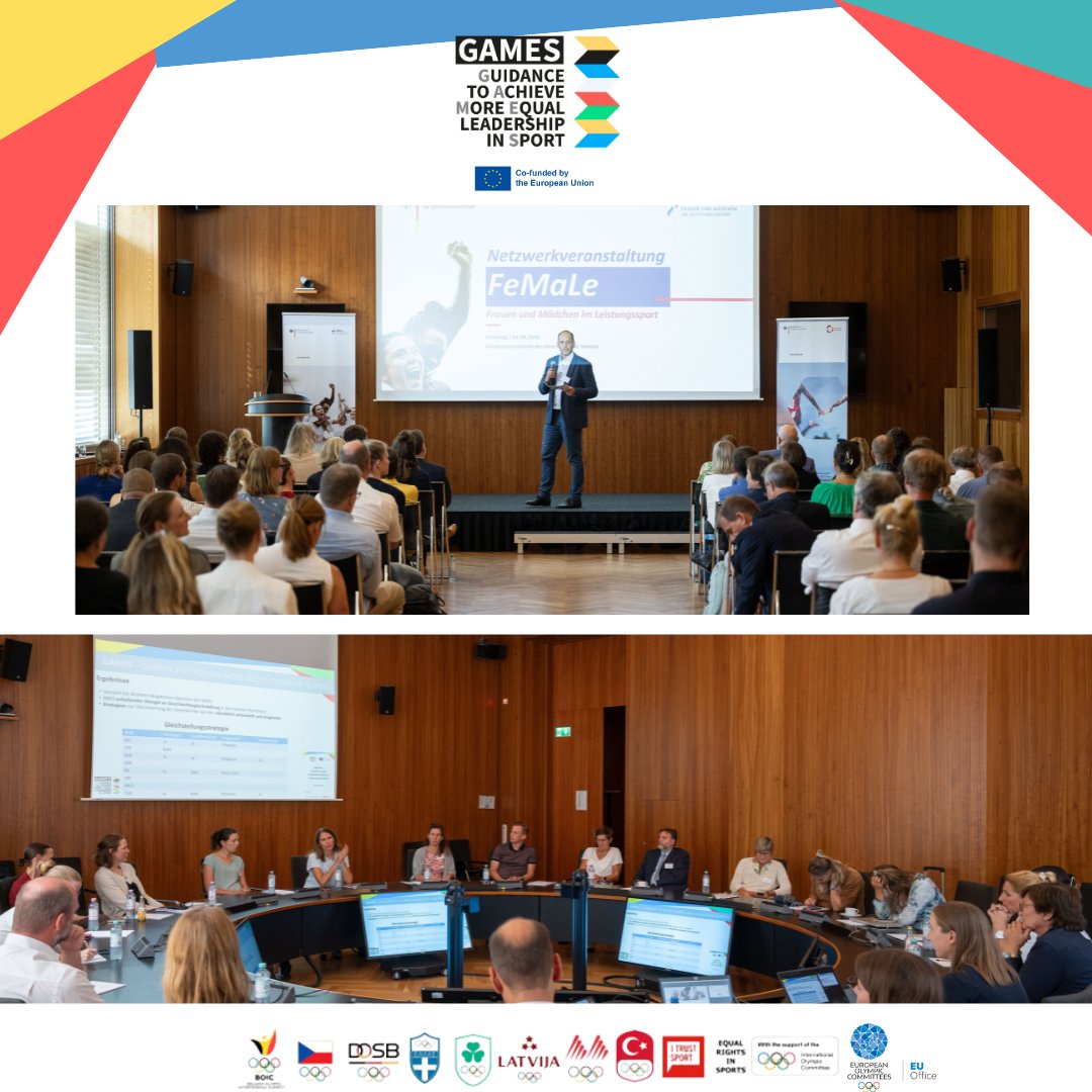 GAMES Erasmus+ Project (@gameserasmus) on Twitter photo The <a href="/EOCEUOffice/">EOC EU Office</a> presented #GAMESPROJECT at the FeMaLe networking event hosted by @BISp_Bund in Berlin. The 🇩🇪 audience from science, sports, & beyond discussed the GAMES Pool of Actions as a tool for #GenderEquality in sport #Leadership in Europe 🇪🇺
Photos: BISp - Laurin Schmid The <a href="/EOCEUOffice/">EOC EU Office</a> presented #GAMESPROJECT at the FeMaLe networking event hosted by @BISp_Bund in Berlin. The 🇩🇪 audience from science, sports, & beyond discussed the GAMES Pool of Actions as a tool for #GenderEquality in sport #Leadership in Europe 🇪🇺
Photos: BISp - Laurin Schmid