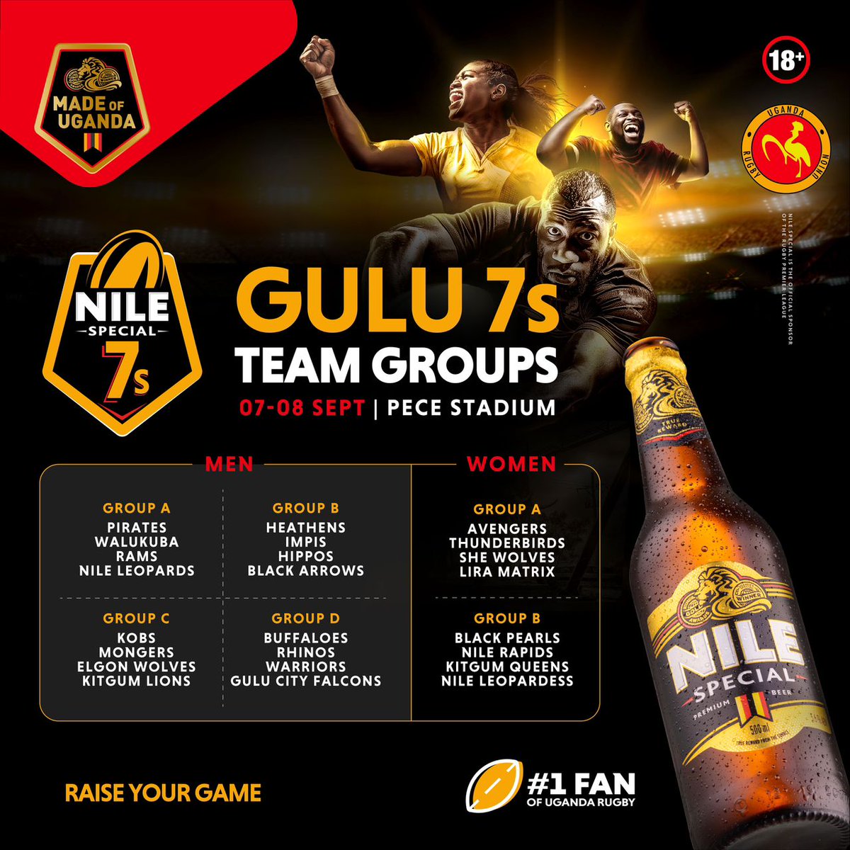 bashlima's tweet photo. The Pools have been drawn, the fixtures slotted, #Gulu7s is a go! 

#NileSpecial7s 
#NileSpecialRugby https://t.co/BsLXH4e1nI