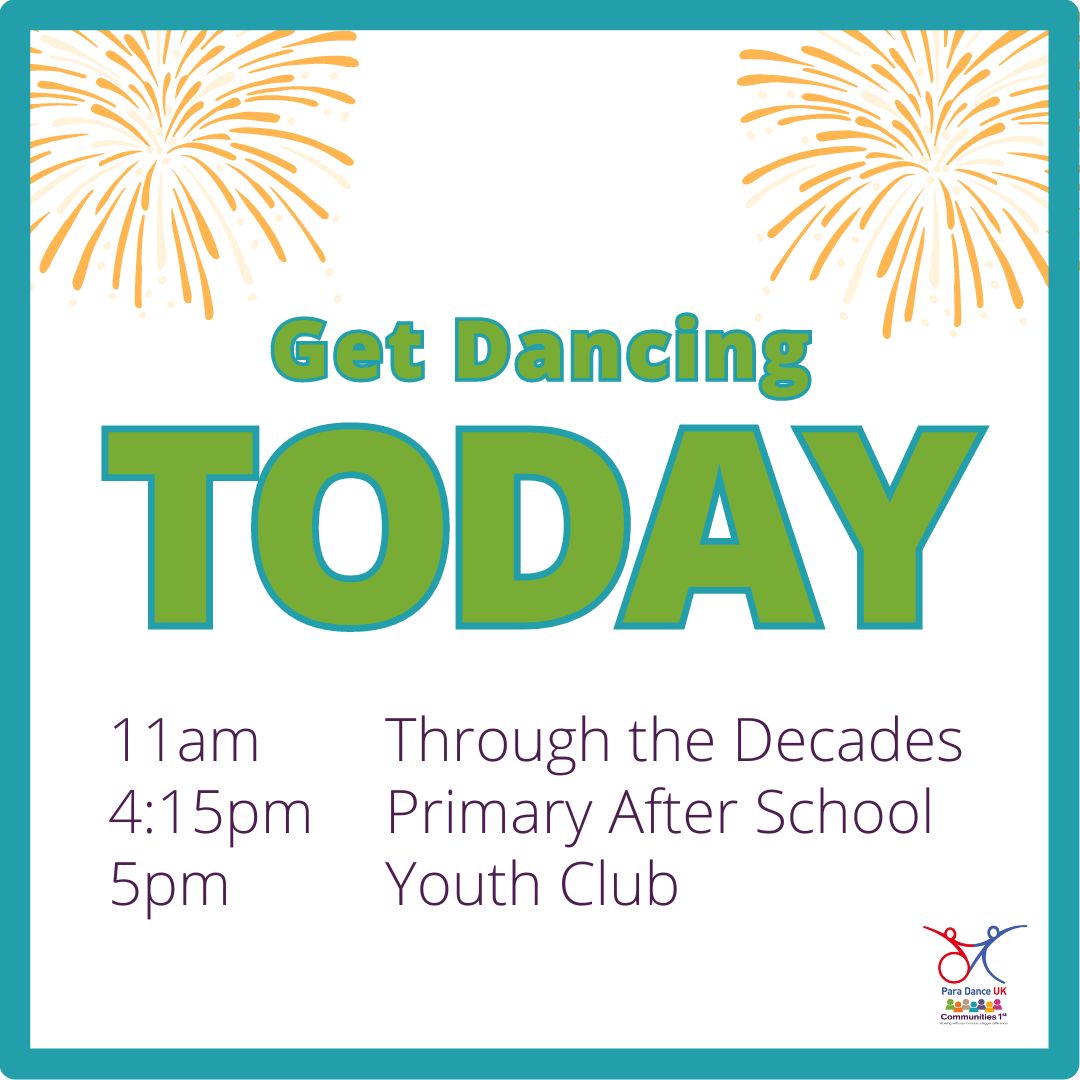 Today is the day we restart our inclusive dance classes for the autumn term!
- Through the Decades from 11am
- Primary After School from 4:15pm
- Youth Club from 5pm

We welcome anyone who would like to dance! Book: buff.ly/3JwmaG9