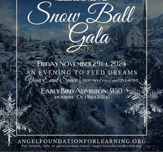 The Angel Foundation (@afltoronto) on Twitter photo Don't miss the event of the season. Early bird price in effect until Oct 16. form.jotform.com/24050289533325… This year's Gala is on Nov 29th at Venu Event Space. Sponsorship opportunities to fit every budget are also available. Check out our website for details: angelfoundationforlearning.org/wp-content/upl… Don't miss the event of the season. Early bird price in effect until Oct 16. form.jotform.com/24050289533325… This year's Gala is on Nov 29th at Venu Event Space. Sponsorship opportunities to fit every budget are also available. Check out our website for details: angelfoundationforlearning.org/wp-content/upl…