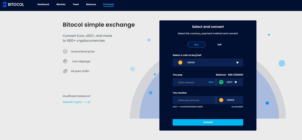 bitocol's tweet image. 🔥 Listing of #ORDER on Convert!  

📈 Bitocol has listed ORDER on the Bitocol Simple Exchange.
   
🚀 Convert now: my.bitocol.com/simple-exchange

#BitocolTrading #Crypto