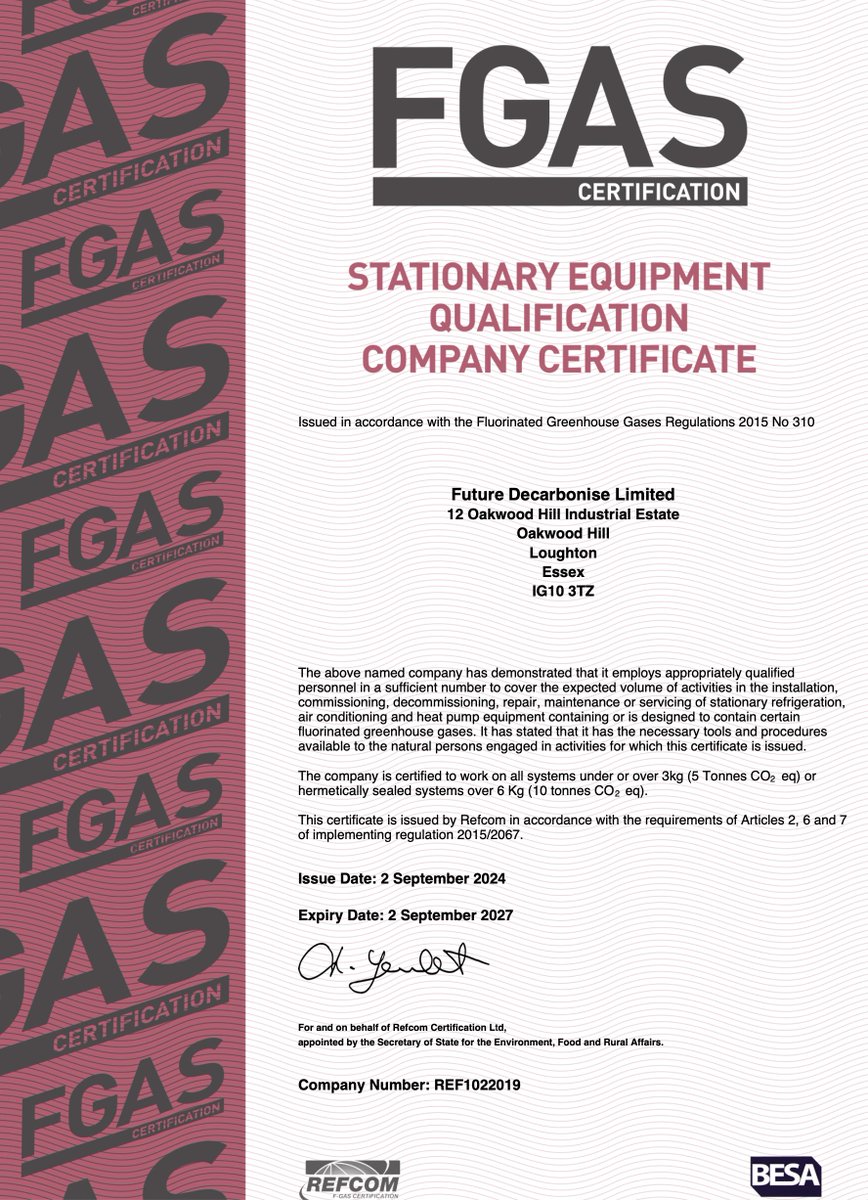 Future_Grp's tweet image. 🎉 We&apos;re excited to announce that we&apos;ve just received our REFCOM Certification &amp;amp; Accreditation for our Future Decarbonise Division! 

 This milestone reflects our commitment to sustainability as we lead the way in reducing carbon footprints. 

#REFCOM #Decarbonisation