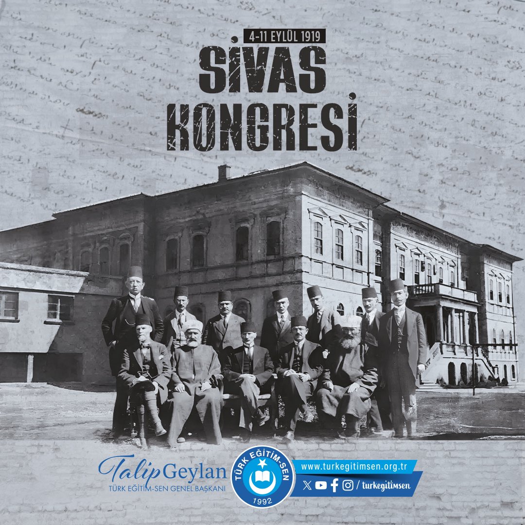 TalipGeylan06's tweet photo. "Milli sınırlar içinde vatan bir bütündür, parçalanamaz"

4 Eylül 1919
#SivasKongresi https://t.co/QiHn86aKNV