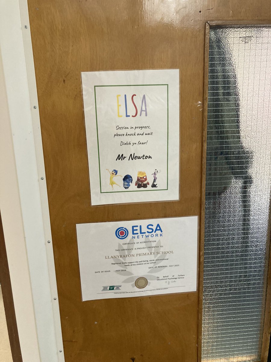 Mr Newton is ready to welcome children into our ELSA provision.