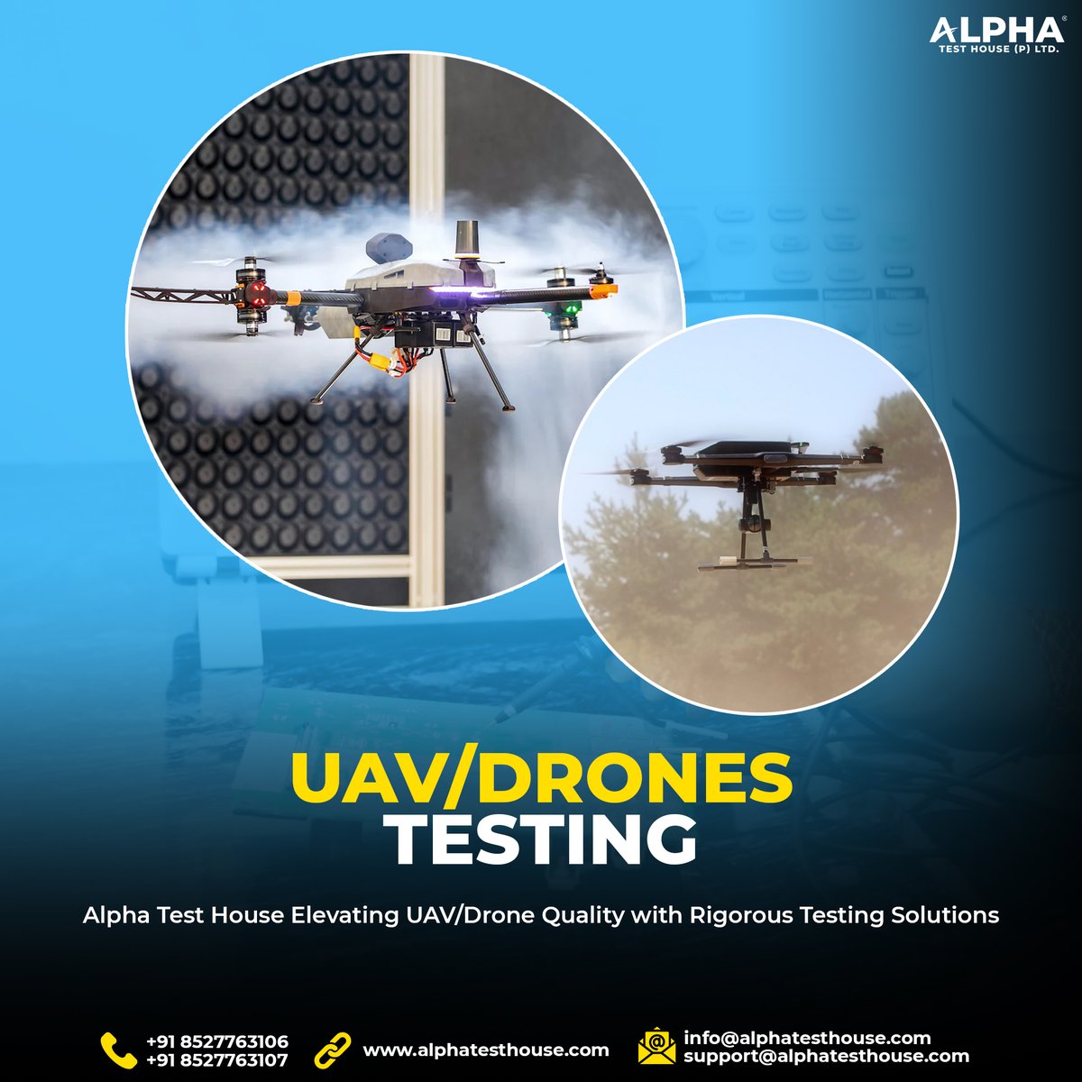 AlphaTestHouse's tweet image. Alpha Test House Elevating UAV/Drone Quality with Rigorous Testing Solutions.
@AlphaTestHouse