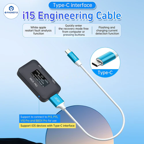 vipprogrammer_'s tweet image. #JCID i15 engineering cable One Click Flashing iPhone/iPad iOS Into Recovery Mode,  quickly enter recovery mode, white apple restart fault analysis function, also supports flashing, charging current detection, etc.

#jc #iphonerepair #iOS17 #applerepair #diyfixtool #phonefix