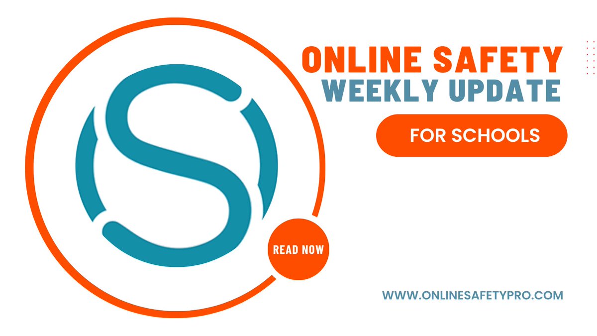 Online safety weekly update for schools. A short update this week as schools return from the summer break: onlinesafetypro.com/online-safety-…

#esafety #onlinesafety #edtech #safeguarding