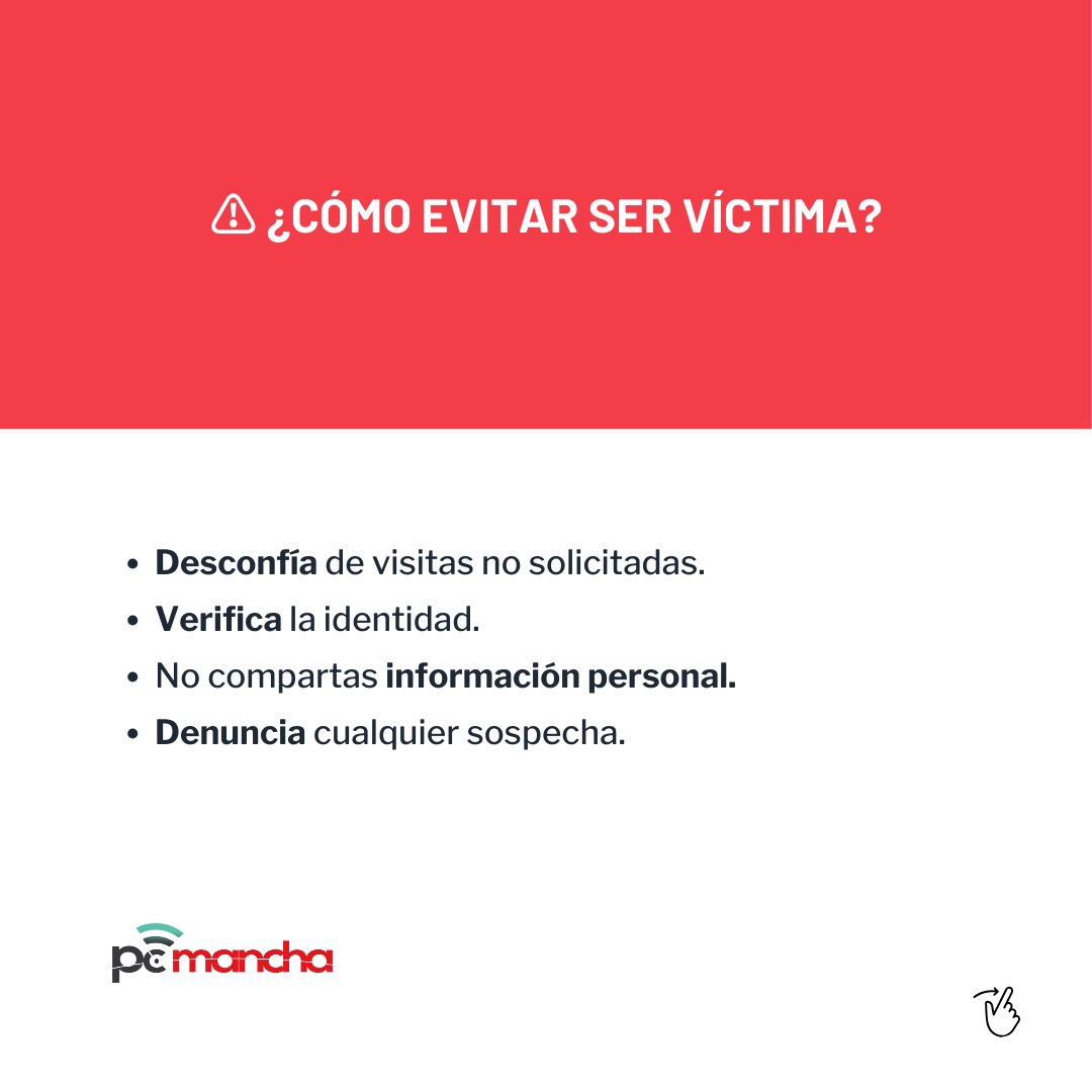 pcmancha_com's tweet image. Te contamos cómo protegerte: desliza y descubre cómo evitar ser víctima de estos estafadores.

#PCMancha #SeguridadCiudadana #EvitaEstafas #ServicioPublico