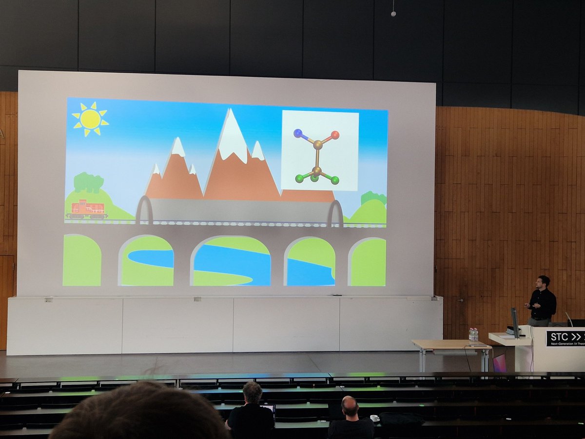 Ralf Tonner-Zech (@ralftonner) on Twitter photo First winner of the 2024 Sigrid-Peyerimhoff-Award by @AGTheoChem, <a href="/EricRHeller/">Eric Heller</a> nicely illustrates his work on tunneling in nonadiabatic reactions with analogy to his former PhD location #STC2024 First winner of the 2024 Sigrid-Peyerimhoff-Award by @AGTheoChem, <a href="/EricRHeller/">Eric Heller</a> nicely illustrates his work on tunneling in nonadiabatic reactions with analogy to his former PhD location #STC2024