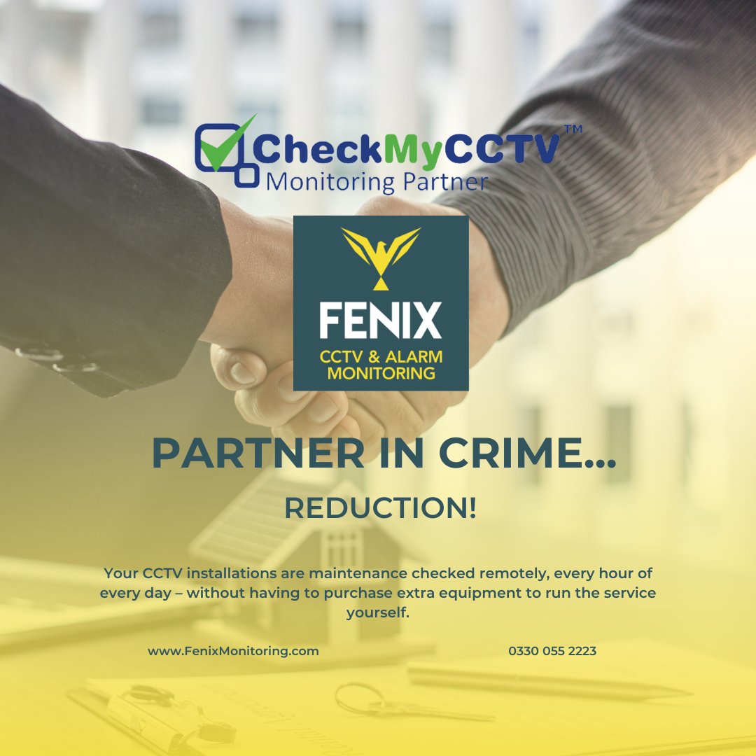FenixMonitoring (@fenixmonitoring) on Twitter photo <a href="/FenixMonitoring/">FenixMonitoring</a> are proud partners of <a href="/CheckMyCCTV/">CheckMyCCTV™</a> offering their remote system integrity check services for both monitored & non monitored CCTV sites, so do reach out if you'd like more info!
#WorkSmart #CCTVIntegrityCheck #Partnership 💛 <a href="/FenixMonitoring/">FenixMonitoring</a> are proud partners of <a href="/CheckMyCCTV/">CheckMyCCTV™</a> offering their remote system integrity check services for both monitored & non monitored CCTV sites, so do reach out if you'd like more info!
#WorkSmart #CCTVIntegrityCheck #Partnership 💛