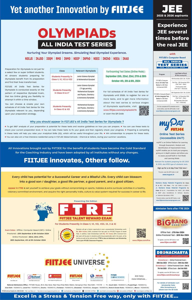 fiitjeejp's tweet photo. One has to make the Right Choices for One’s Career &amp; Life
Awareness is the first step toward making informed decisions. We urge all students (and parents) to participate in the following awareness survey and quiz to ensure they're on the right path! To take the awareness quiz. https://t.co/81ueUNux9c
