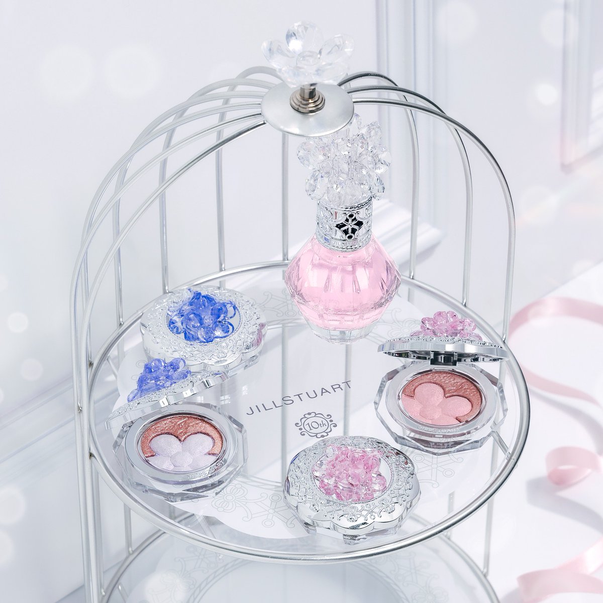 JILLSTUART ★ 鳥かごデザインのオリジナル２段式コスメトレイ JILLSTUART - ジルスチュアート ☆ 鳥かごデザインのオリジナル