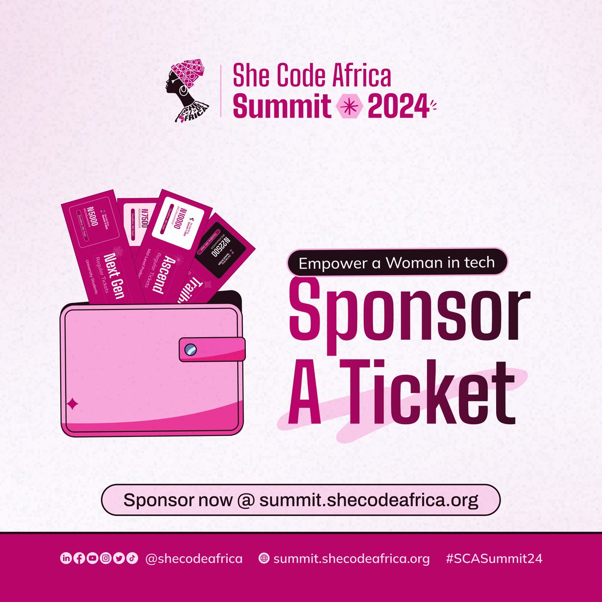 SheCodeAfrica's tweet image. Thank you @Samson_Goddy 👏🙌🙌

We need more African Women and young girls at the #SCASummit24, the largest African Women-only event and that can only be possible through your donations and sponsorship ❤️🙌

Interested in sponsoring #SCASummit24 or sponsoring more ladies to…