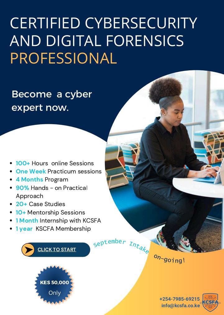 kcsfa's tweet photo. The 2nd cohort of our cybersecurity course is almost here! 
Don’t miss out on this opportunity to advance your skills in the ever-evolving world of cybersecurity. Secure your spot today by signing up through this link: https://t.co/BNMRdU69OM.

#Cybersecurity #TechSkills #KCSFA https://t.co/9Ysg3jcwYx