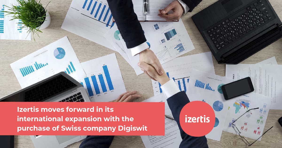 IZERTIS's tweet photo. 𝗜𝘇𝗲𝗿𝘁𝗶𝘀 𝗺𝗼𝘃𝗲𝘀 𝗳𝗼𝗿𝘄𝗮𝗿𝗱 𝗶𝗻 𝗶𝘁𝘀 𝗶𝗻𝘁𝗲𝗿𝗻𝗮𝘁𝗶𝗼𝗻𝗮𝗹 𝗲𝘅𝗽𝗮𝗻𝘀𝗶𝗼𝗻. The acquisition of a 𝗻𝗲𝘄 𝗘𝘂𝗿𝗼𝗽𝗲𝗮𝗻 𝗰𝗼𝗺𝗽𝗮𝗻𝘆, 𝗗𝗶𝗴𝗶𝘀𝘄𝗶𝘁 𝗼𝗳 𝗦𝘄𝗶𝘁𝘇𝗲𝗿𝗹𝗮𝗻𝗱, was announced this morning. The Geneva-based IT consulting company is our second international integration in 2024, following the UK-based Projecting, following the roadmap set out in our 2027 Strategic Plan.

https://t.co/6rXzUNXch2