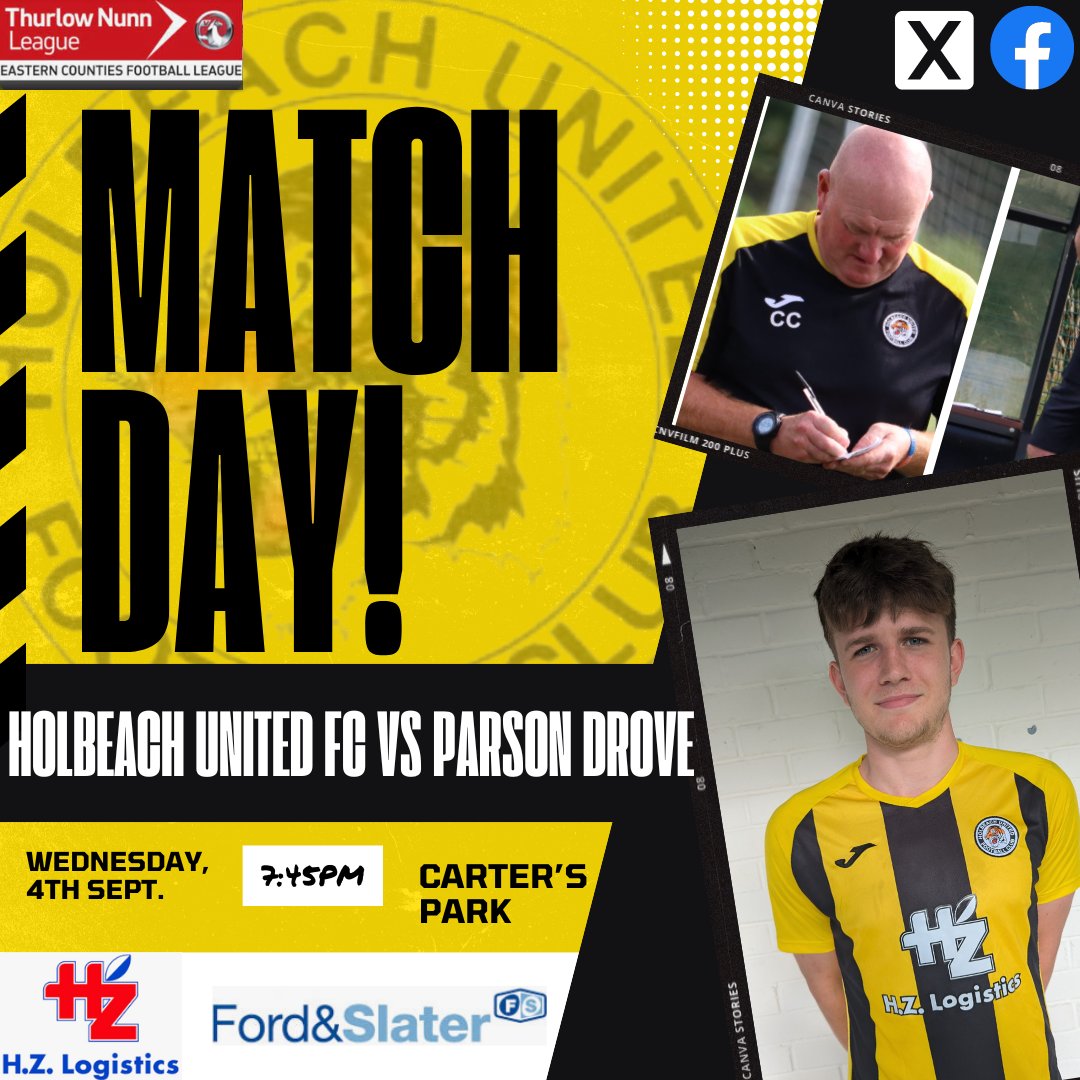 Holbeach_UtdFC's tweet photo. 🟡⚫MATCH DAY⚫🟡

🆚 @c_drove 
🏟️ Carter's Park | PE12 7EE
⏰ 7.45 kick off

#Tigers https://t.co/gNVyfVmp3g