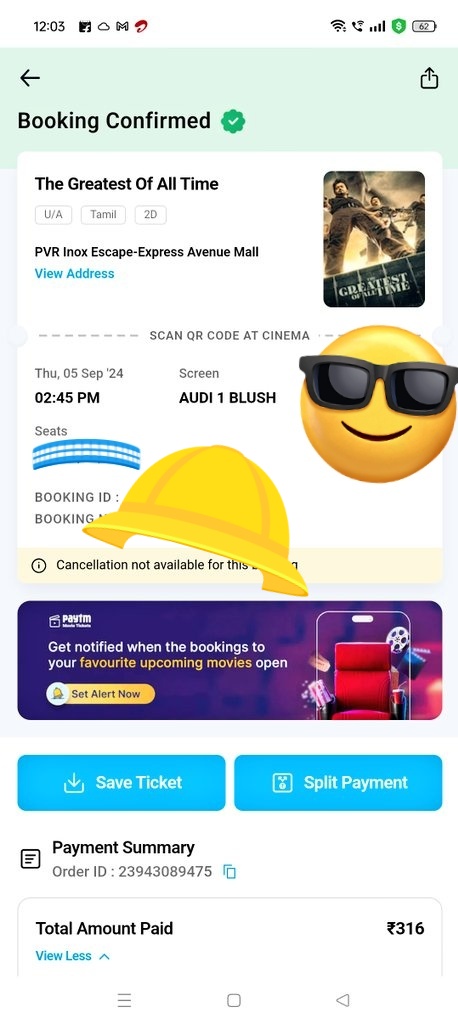 ranjithvikram19's tweet photo. #TheGoatTicketsHelp ping me @ theater price only https://t.co/ZX57XEN3yd