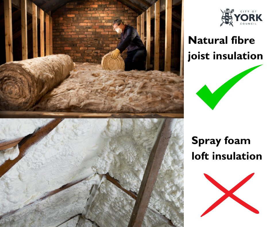 🏘️Thinking about insulating your home against the winter cold?
🏚️There are lots of safe and affordable ways to insulate your loft. 
🏡You can get sound advice – some people can get it free! - from our expert partners at York Community Energy yorkenergyadvice.org.uk