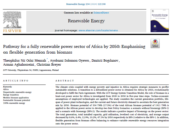 Christian Breyer 🦣 (@christianonre) on Twitter photo 1/ New research <a href="/UniLUT/">LUT University 🚀</a> doi.org/10.1016/j.rene… establishes that waste & residue biomass of #African countries has the potential for offering flexible electricity for grid balancing effect in a #100RE power sector of Africa. <a href="/NII_ODAI_GBIO/">Theophilus Nii Odai Mensah</a> <a href="/solomon_oyewo/">Solomon Oyewo</a> 1/ New research <a href="/UniLUT/">LUT University 🚀</a> doi.org/10.1016/j.rene… establishes that waste & residue biomass of #African countries has the potential for offering flexible electricity for grid balancing effect in a #100RE power sector of Africa. <a href="/NII_ODAI_GBIO/">Theophilus Nii Odai Mensah</a> <a href="/solomon_oyewo/">Solomon Oyewo</a>