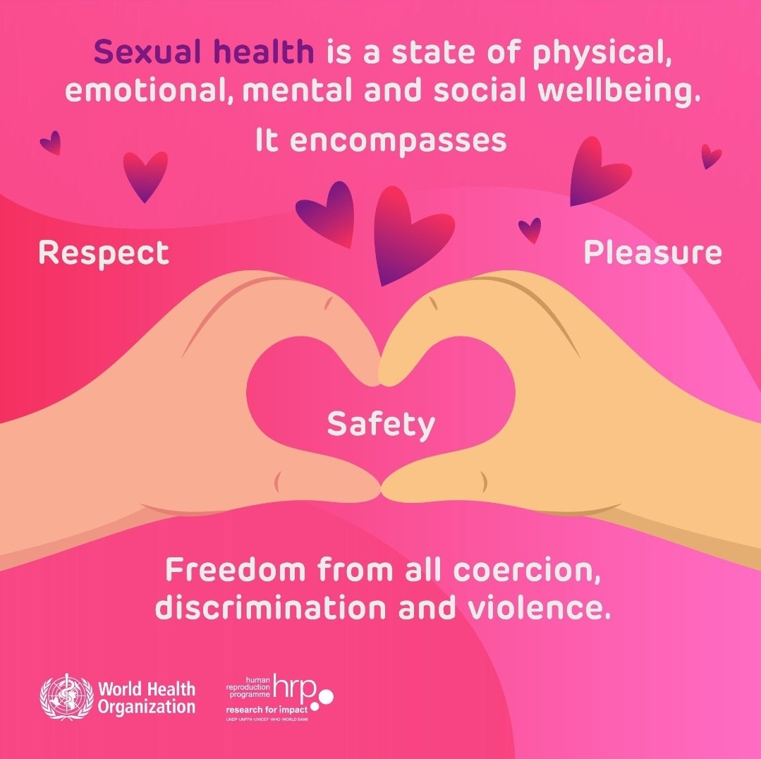 Today is  #WorldSexualHealthDay! 🤎 

Sexual health is a state of physical, emotional, mental, and social wellbeing.

It encompasses:
✅ Respect
✅ Pleasure
✅ Safety
✅ Freedom from coercion, discrimination and violence
