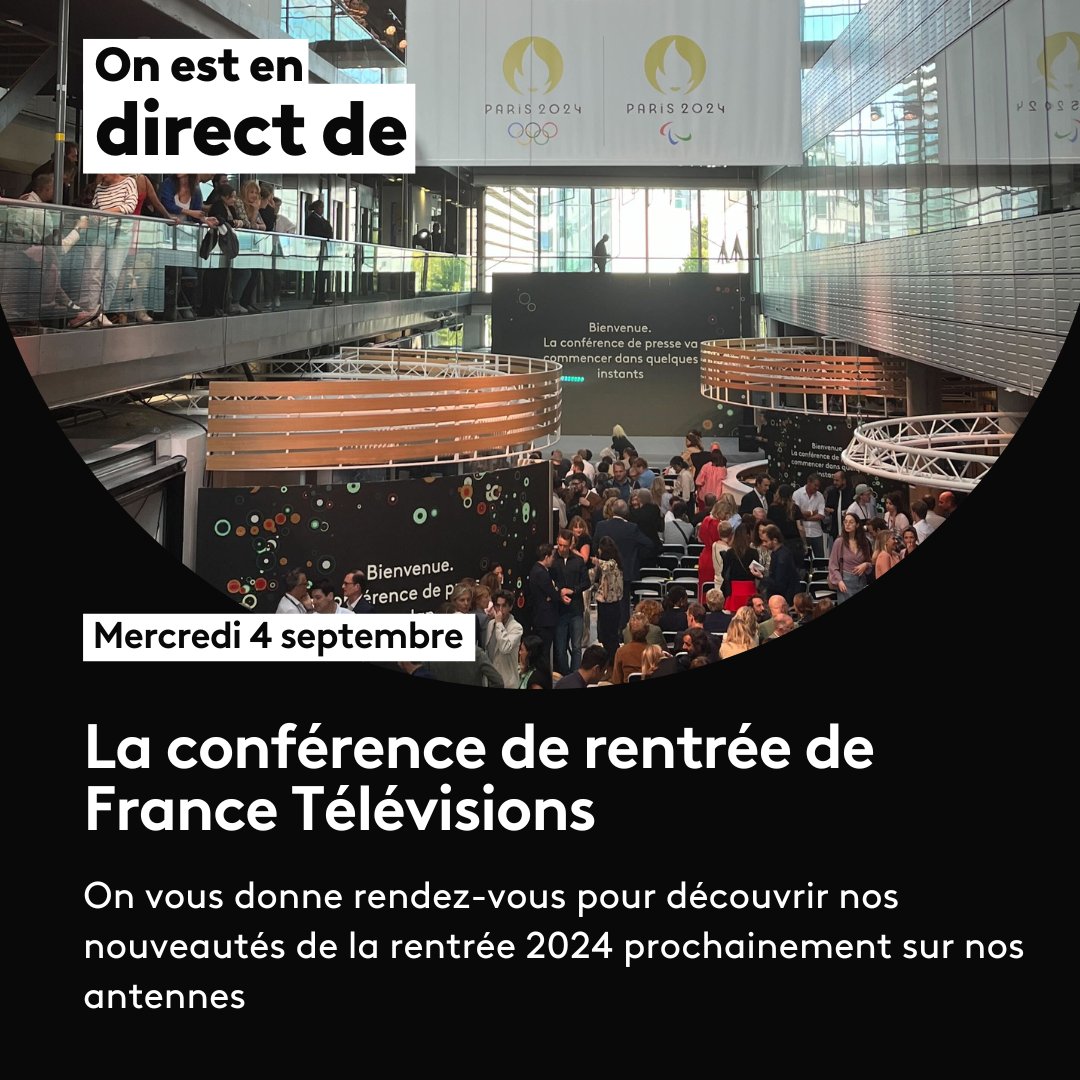 France Télévisions (@francetele) on Twitter photo 🆕🙌 #RentréeFranceTV | On découvre la rentrée de <a href="/Francetele/">France Télévisions</a> ensemble : alors, on va vibrer sur quoi cette année ?
📲 Pour tout savoir, c’est par ici : france.tv/societe/647182… 🆕🙌 #RentréeFranceTV | On découvre la rentrée de <a href="/Francetele/">France Télévisions</a> ensemble : alors, on va vibrer sur quoi cette année ?
📲 Pour tout savoir, c’est par ici : france.tv/societe/647182…