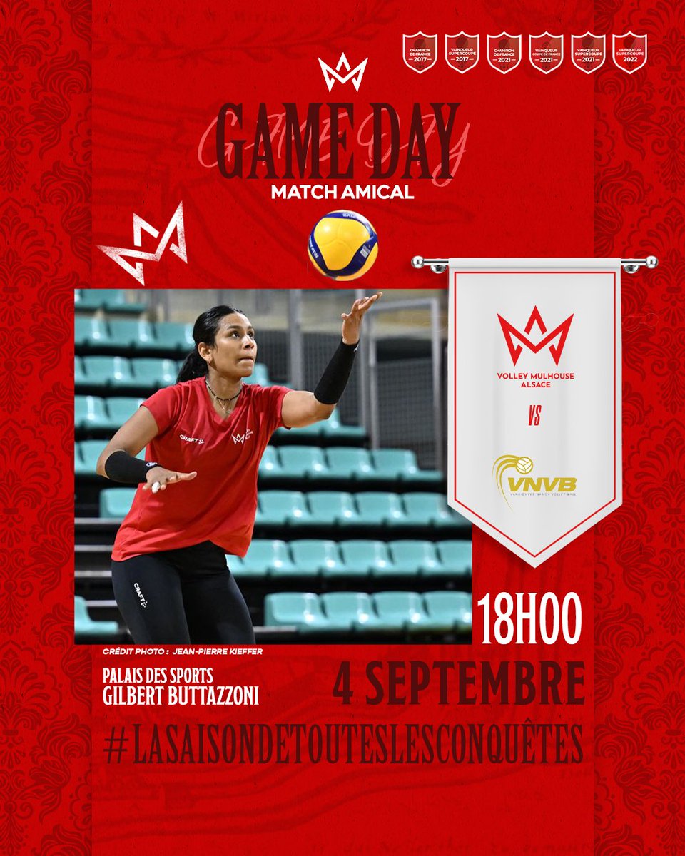 Volley Mulhouse Alsace (@volleymulhouse) on Twitter photo ๐๐ข๐จ๐ฅ ๐๐ ๐ ๐๐ง๐๐
๐ Match Amical
๐ <a href="/VNVBofficiel/">Vandoeuvre Nancy Volley-Ball (officiel)</a>
โฒ๏ธ 18h00
๐๏ธ Palais des Sports G. Buttazzoni.
๐ซEntrรฉe libre dรจs 17h00 via Rue de l'Illberg. Guichet pour acheter vos abonnements pour la saison !
๐๐ ๐ฌ๐๐ข๐ฌ๐จ๐ง ๐๐ ๐ญ๐จ๐ฎ๐ญ๐๐ฌ ๐ฅ๐๐ฌ ๐๐จ๐ง๐ช๐ฎ๐ฬ๐ญ๐๐ฌ ! ๐ดโช ๐๐ข๐จ๐ฅ ๐๐ ๐ ๐๐ง๐๐
๐ Match Amical
๐ <a href="/VNVBofficiel/">Vandoeuvre Nancy Volley-Ball (officiel)</a>
โฒ๏ธ 18h00
๐๏ธ Palais des Sports G. Buttazzoni.
๐ซEntrรฉe libre dรจs 17h00 via Rue de l'Illberg. Guichet pour acheter vos abonnements pour la saison !
๐๐ ๐ฌ๐๐ข๐ฌ๐จ๐ง ๐๐ ๐ญ๐จ๐ฎ๐ญ๐๐ฌ ๐ฅ๐๐ฌ ๐๐จ๐ง๐ช๐ฎ๐ฬ๐ญ๐๐ฌ ! ๐ดโช