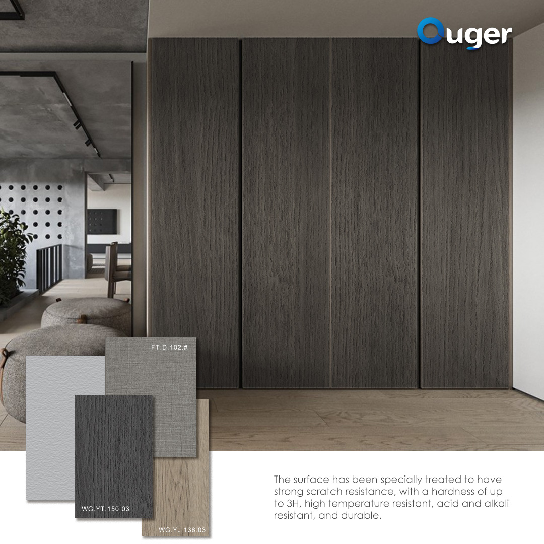 Ouger7's tweet image. OUGER scratch resistant PVC film:
Up to 3H high hardness;
High temperature resistant;
Acid and alkali resistant;
Durable.
#pvcfilm #pvcfoil #pvcpanel #vinyl #woodpvc #doorfilm #scratchresistant #pvcwrapping #pvclaminates #decorativefilm #laminate #interior #kitchen #wpcdoor #3D